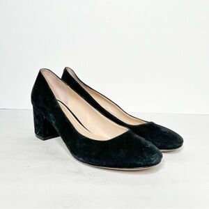 Marc Fisher Black Suede Block Heel Shoes Size 7.5 Women’s